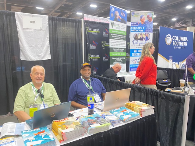 RVP2 Larry Walton and Dr. Gary Roundtree Sr. at recruiting for NARFE at the DAV Nation Conventions 2023 and 2024