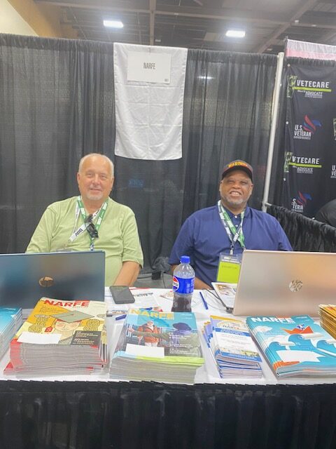 RVP2 Larry Walton and Dr. Gary Roundtree Sr. at recruiting for NARFE at the DAV Nation Conventions 2023 and 2024